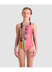 arena Swimsuit - Girls - calypso coral-black-black - Size: 12-13 - Girls' Swimsuit arena Palette