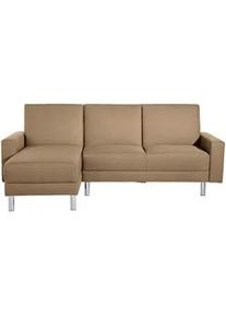 Max Winzer Eckschlafsofa inkl. Hocker , Sandfarben , Textil , Füllung: Polyetherschaumkern , 230x152 cm , Goldenes M, Made in Europe , Schlafen auf Sitzhöhe, Rücken echt, Armteil links, Armteil rechts , Wohnzimmer, Sofas & Couches, Schlafsofas, Sonstige Schlafsofas