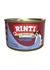 Rinti Gold Junior mit Geflügel Hunde-Nassfutter sojafrei 12x185g