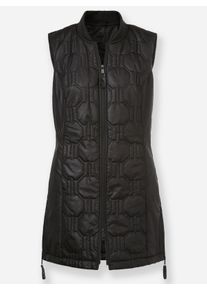 Damen Longweste mit Rei&szlig;verschluss an den Seitenschlitzen in schwarz ,Gr&ouml;&szlig;e 38, WITT, 100% Polyester