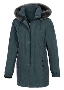 Dames Winterjas met prinsessennaden in petrol ,maat 38, WITT, 85% Polyester, 15% Polyamide
