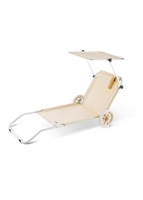 Casaria Tumbona de jardín de aluminio Creta Beige