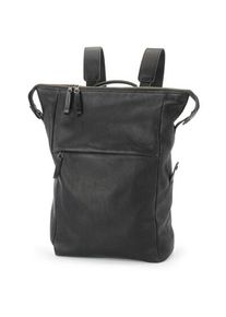 Harold’s Lederwaren Laptop-Lederrucksack, schwarz