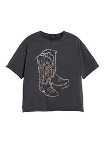 Desigual Camisa 'Cowboy Boots' em preto