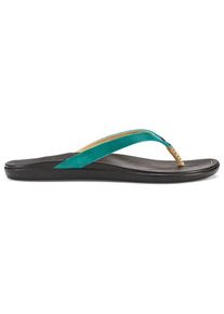 OluKai Womens Hoopio Leather Sandalen Dames (5 |grijs)