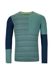 Ortovox 185 RockNWool Long Sleeve Merino-ondergoed Heren (XL |turkoois)
