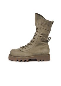 JW Anderson Combat Leather Boots, Taupe
