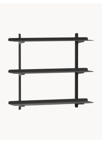 Metallbude Ręcznie wykonana półka ścienna z metalu Linara Czarny Metal S 68 x W 61 cm
