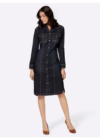 Dames Jeansjurk met contrastnaden in dark-blue ,maat 36, WITT, 81% Katoen, 17% Polyester, 2% Elastan
