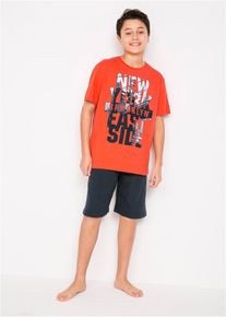 Pyjamas med shorts för barn (2 delar) - röd - storlek 176/182 - bonprix