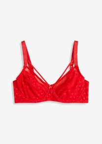 Minimizer-BH med bygel och dekorativa band - röd - storlek 95C - bonprix