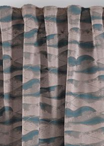 Jacquardgardin med vågor (1-pack) - beige - storlek 175x135 cm - bonprix