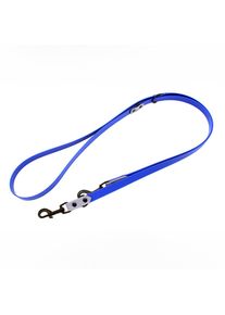 HEIM riem tweekleurig 3-voudig verstelbaar geklonken blauw/grijs 240cm lang, 19mm breed hond