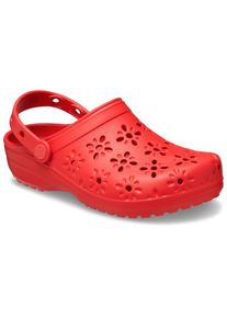 Crocs Classic Floral Cut Out Clog Sandalen (41/42 |rood)