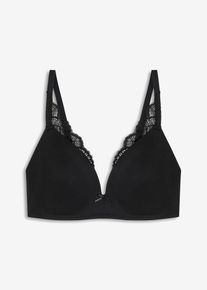Soutien-gorge à coques sans armatures - noir - taille 90A avec coton - bonprix