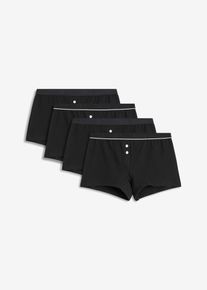Lot de 4 boxers coton femme - noir - taille 50/52 (XL) avec coton - bonprix