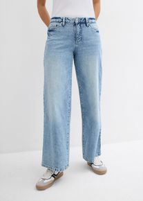 Jean large taille mi-haute - bleu - taille 54 avec coton - bonprix