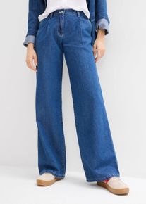 Jean large taille mi-haute ultra doux - bleu - taille 56 avec coton - bonprix
