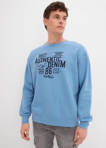 Sweat à imprimé Loose Fit - bleu - taille 52/54 (L) avec coton - bonprix