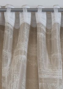 bonprix Jacquard függöny fényes felülettel (1 db), bézs, mag./szél.: 225/140 cm