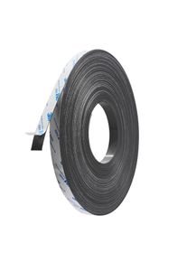 Bande magnétique adhésive, forte 15 mm | 1 mm | 30 m, noir