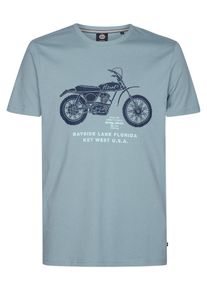 PETROL INDUSTRIES Heren Shirt 'Manta' navy / smoky blue / lichtblauw XXXL