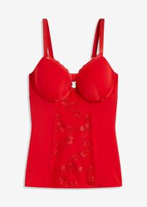 Top contenitivo con coppe preformate ed effetto modellante medio - Rosso - Taglia 80B - bonprix