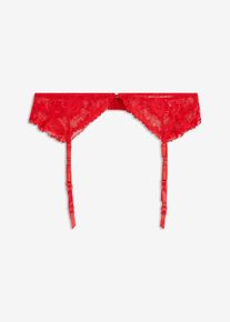 Reggicalze in pizzo con pailettes delicate - Rosso - Taglia 46/48 (M) - bonprix