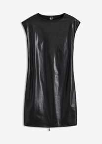 Abito effetto bagnato con cerniera - Nero - Taglia 50/52 (L) - bonprix