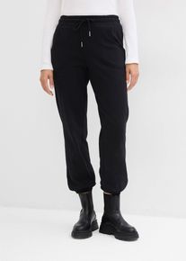 Pantaloni in felpa con bordo elastico, Nero, Taglia 50/52 (L), bonprix
