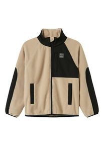 name it Bluza polarowa 'NKNMyles' dla chłopców ciemny beż / czarny Rozmiar 116