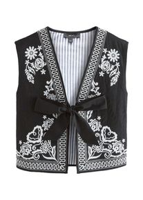 next Dames Gilet zwart / wit 34