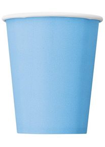 UNIQUE 8 bicchieri di carta Vera azzurro 250ml