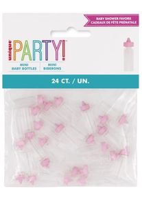 UNIQUE 24 fyllbar rosa mini nappflaska