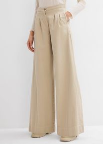 bonprix Női Twill nadrág tiszta pamutból, zöld, 36