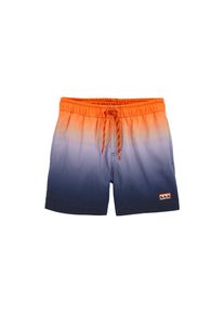 WE Fashion Calções de banho em azul, laranja Tamanho 110/116 Gradiente de cor