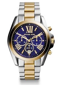 MICHAEL Michael Kors Dames Analoog horloge 'BRADSHAW' blauw / goud / zilver One Size