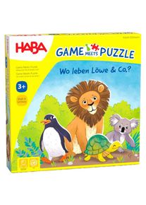 Haba Heren Spel ' Wo leben Löwe & Co.? ' gemengde kleuren onesize