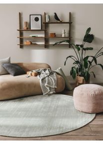 benuta Pure Dywan z wiskozy Okrągły Nova miętowy ø 120 cm okrągły Wiskoza Uni