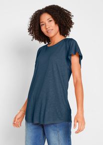 Slub shirt met vleugelmouwen - paars - maat 56/58 (3XL) - viscose - bonprix