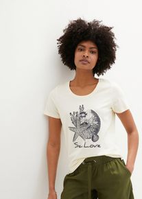T-shirt Sea Love - wit - maat 44/46 (L) - 100% katoen - bonprix