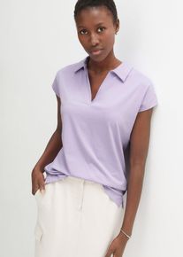 Shirt met open polokraag - paars - maat 56/58 (3XL) - met katoen - bonprix
