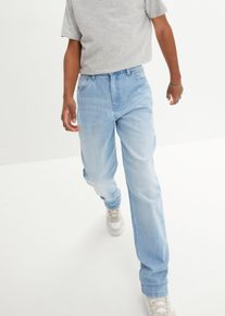 Jongensjeans met wijde pijpen - blauw - maat 176 - met katoen - bonprix