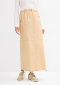 Cargo rok van katoen - beige - maat 46 - 100% katoen - bonprix