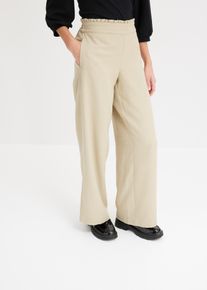 Marlene Dietrich broek in linnen-look met een elegante band - groen - maat 38 - viscose - bonprix