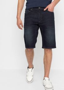 Stretch-Jeans-Bermuda mit verstärktem Schritt Regular Fit, blau, Größe 46, mit Baumwolle, bonprix