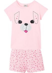 Shorty (2-tlg. Set) - rosa - Größe 104/110 mit Baumwolle- bonprix