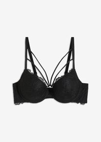 Push up BH mit Bügel, schwarz, Größe 75C, bonprix
