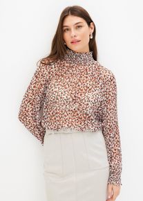 Chiffon-Bluse - weiß - Größe 50 - bonprix