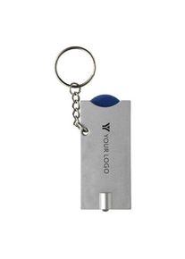 Objet publicitaire : Porte-clés torche 1 LED | rouge | Personnalisable avec votre logo